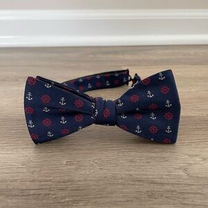 American Rag Pre-Tied Bow Tie Navy Nautical Ship Wheel Anchor Adjustable